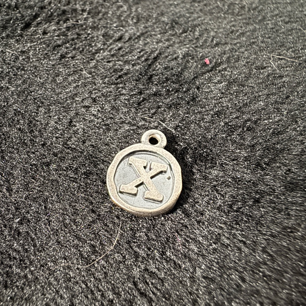 James Avery Vintage Type Initial Charm - X